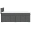 vidaXL Sommier &agrave; lattes de lit et matelas Gris fonc&eacute; 90x190 cm Tissu