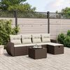 vidaXL Salon de jardin avec coussins 5 pcs marron r&eacute;sine tress&eacute;e