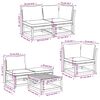 vidaXL Salon de jardin 6 pcs avec coussins bois d'acacia solide