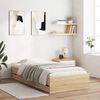 vidaXL Cadre de lit avec tiroirs sans matelas ch&ecirc;ne sonoma 75x190 cm