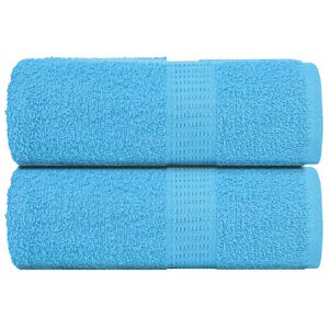 vidaXL Serviettes de toilette FROGN 2 pi&egrave;ces Turquoise 30x30 cm 360 g/m&sup2;