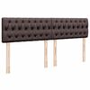 vidaXL Sommier &agrave; lattes de lit avec matelas Marron fonc&eacute; 200x200 cm