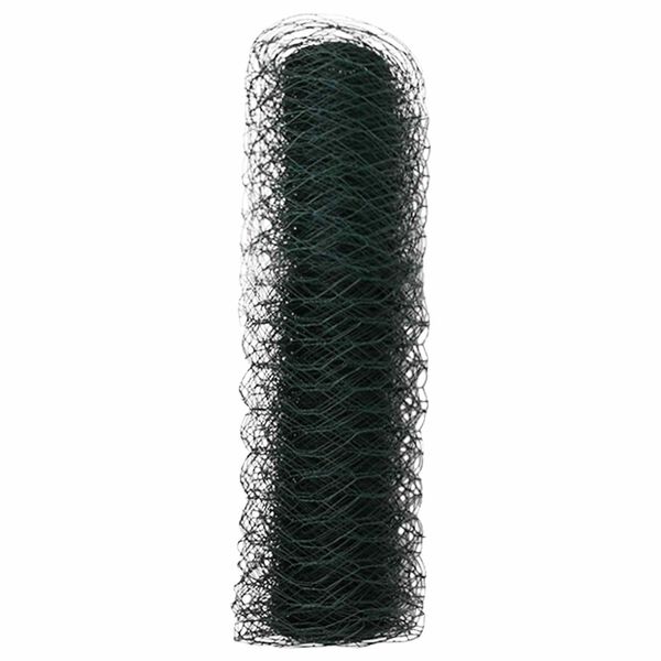 vidaXL Cl&ocirc;ture hexagonale Vert 0,5 x 10 m PVC