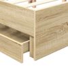 vidaXL Cadre de lit Ch&ecirc;ne Sonoma 140 x 200 cm Bois Ing&eacute;nierie