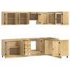vidaXL Armoire avec tiroir avec &eacute;tag&egrave;re 10 pcs Miel Pin massif