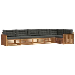 vidaXL Ensemble de canap&eacute;s d'ext&eacute;rieur 6 pcs Naturel et Anthracite