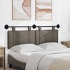 vidaXL T&ecirc;te de lit suspendue Uni Gris 130 x 55 x 5 cm PU antique