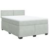 vidaXL Sommier &agrave; lattes de lit et matelas Gris clair 160x200cm Velours