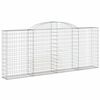 vidaXL Paniers &agrave; gabions arqu&eacute;s 5 pcs 300x30x120/140 cm fer galvanis&eacute;