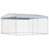 vidaXL Chenil ext&eacute;rieur avec toit pour chiens 382x382x225 cm