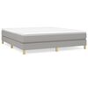 vidaXL Sommier &agrave; lattes de lit avec matelas Gris clair 160x200cm Tissu