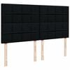 vidaXL Sommier &agrave; lattes de lit avec matelas Noir 200x200 cm Tissu