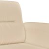 vidaXL Ensemble de canapés 2 pcs avec coussins crème tissu microfibre