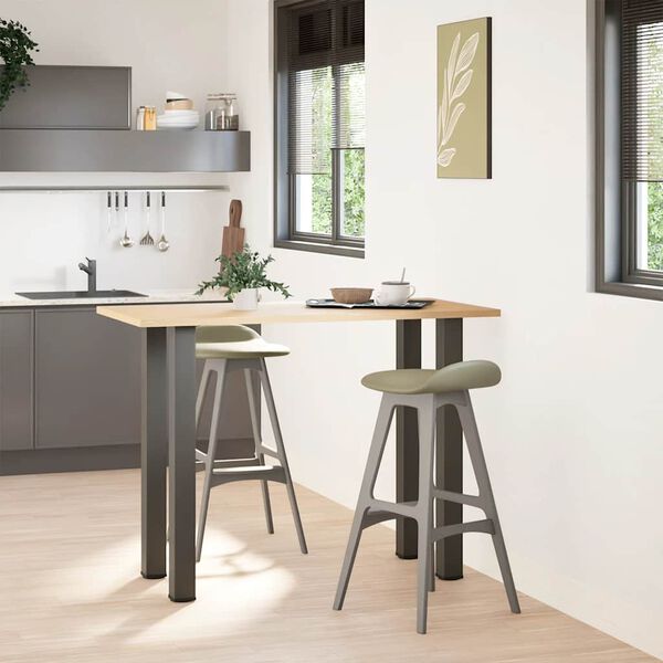 vidaXL Pieds de table de bar 4 pièces Anthracite 100-102 cm Acier
