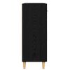 vidaXL Buffet Ch&ecirc;ne noir 34 x 69,5 x 89 cm Bois d'ing&eacute;nierie