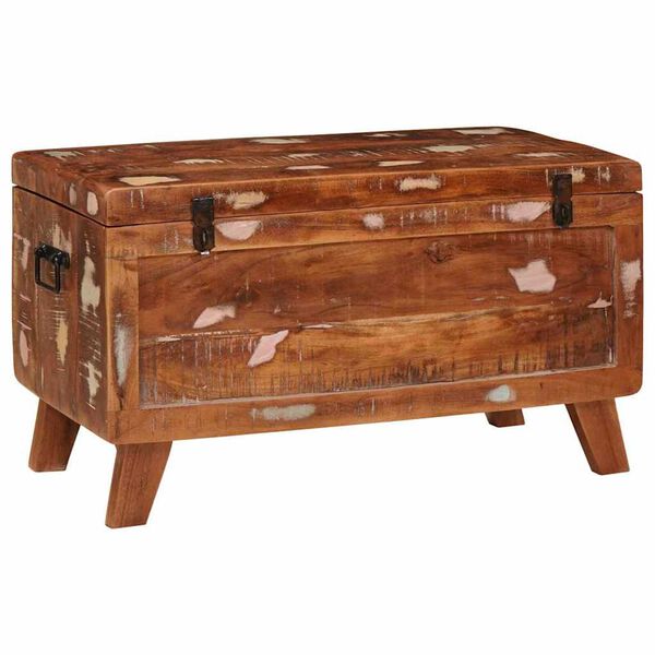 vidaXL Boîte de Rangement 70 x 35 x 40 cm bois de récupération massif