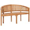 vidaXL Banc de jardin en forme de banane 151 cm Teck solide