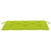 vidaXL Banc de jardin avec coussin vert vif 112 cm Bois de teck massif