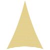 vidaXL Voile d'ombre 5 x 7 x 7 m HDPE Triangulaire Jaune et blanc