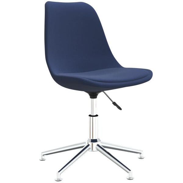 vidaXL Chaise pivotante de bureau Bleu Tissu