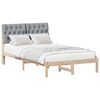 vidaXL Cadre de lit Gris clair 120 x 200 cm Pin massif