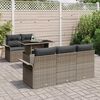 vidaXL Ensemble de canap&eacute; de jardin 6 pcs Gris Poly Rattan