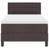 vidaXL Lit &agrave; ressorts avec matelas Marron fonc&eacute; 80 x 200 cm tissu