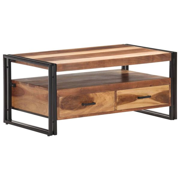 vidaXL Table basse 100x55x45 cm Bois d'acacia massif