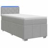 vidaXL Lit boxspring avec matelas Gris clair 80 x 200 cm Tissu