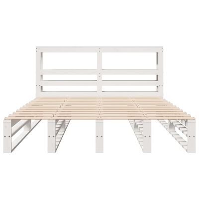 vidaXL Cadre de lit sans matelas blanc 120x190 cm bois de pin massif