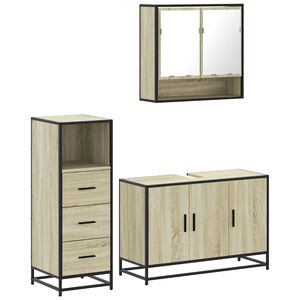 vidaXL Ensemble de meubles de salle de bain 3 pcs ch&ecirc;ne sonoma