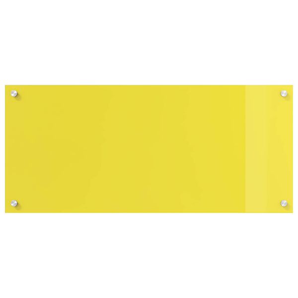 vidaXL Protection de cuisine Jaune 90 x 40 x 0,6 cm verre trempé