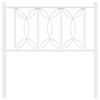 vidaXL T&ecirc;te de lit de remplacement m&eacute;tal blanc 80 cm