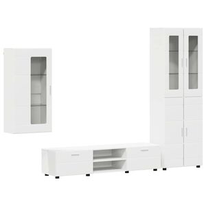 vidaXL Ensemble meuble TV avec tiroir FLORIN Blanc Bois d'ing&eacute;nierie