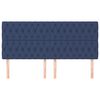 vidaXL T&ecirc;te de lit Bleu 200x7x118/128 cm Tissu