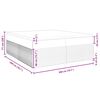 vidaXL Sommier &agrave; lattes de lit avec matelas Cr&egrave;me 200x200 cm Tissu