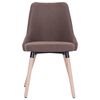 vidaXL Chaises &agrave; manger lot de 2 marron tissu