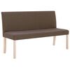 vidaXL Banc 139,5 cm Marron Polyester
