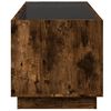 vidaXL Table basse avec LED infini ch&ecirc;ne fum&eacute; 70x50x50 cm