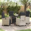 vidaXL Ensemble de salle &agrave; manger pour jardin 5 pcs Gris clair