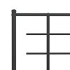 vidaXL T&ecirc;te de lit de remplacement m&eacute;tal noir 140 cm