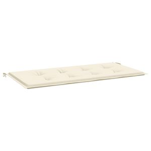 vidaXL Coussin de banc de jardin cr&egrave;me 120x50x3 cm tissu oxford