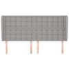 vidaXL T&ecirc;te de lit avec oreilles Gris clair 183x23x118/128 cm Tissu