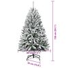 vidaXL Sapin de No&euml;l artificiel Vert et blanc 150 cm PVC et m&eacute;tal