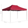 vidaXL Tente de réception pliable Aluminium 4,5x3 m Bordeaux