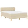 vidaXL Lit &agrave; ressorts avec matelas Cr&egrave;me 200 x 140 cm Polyester