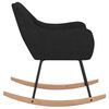 vidaXL Chaise &agrave; bascule Noir Tissu