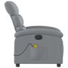 vidaXL Fauteuil de massage inclinable &eacute;lectrique gris clair tissu