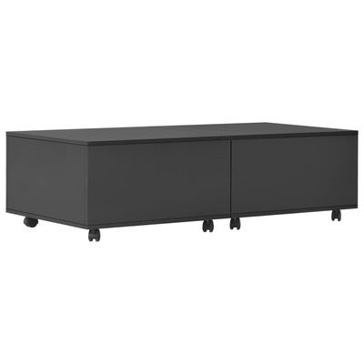 vidaXL Table basse Noir brillant 120 x 60 x 35 cm