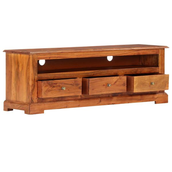 vidaXL Meuble TV 120x30x40 cm Bois d'acacia massif
